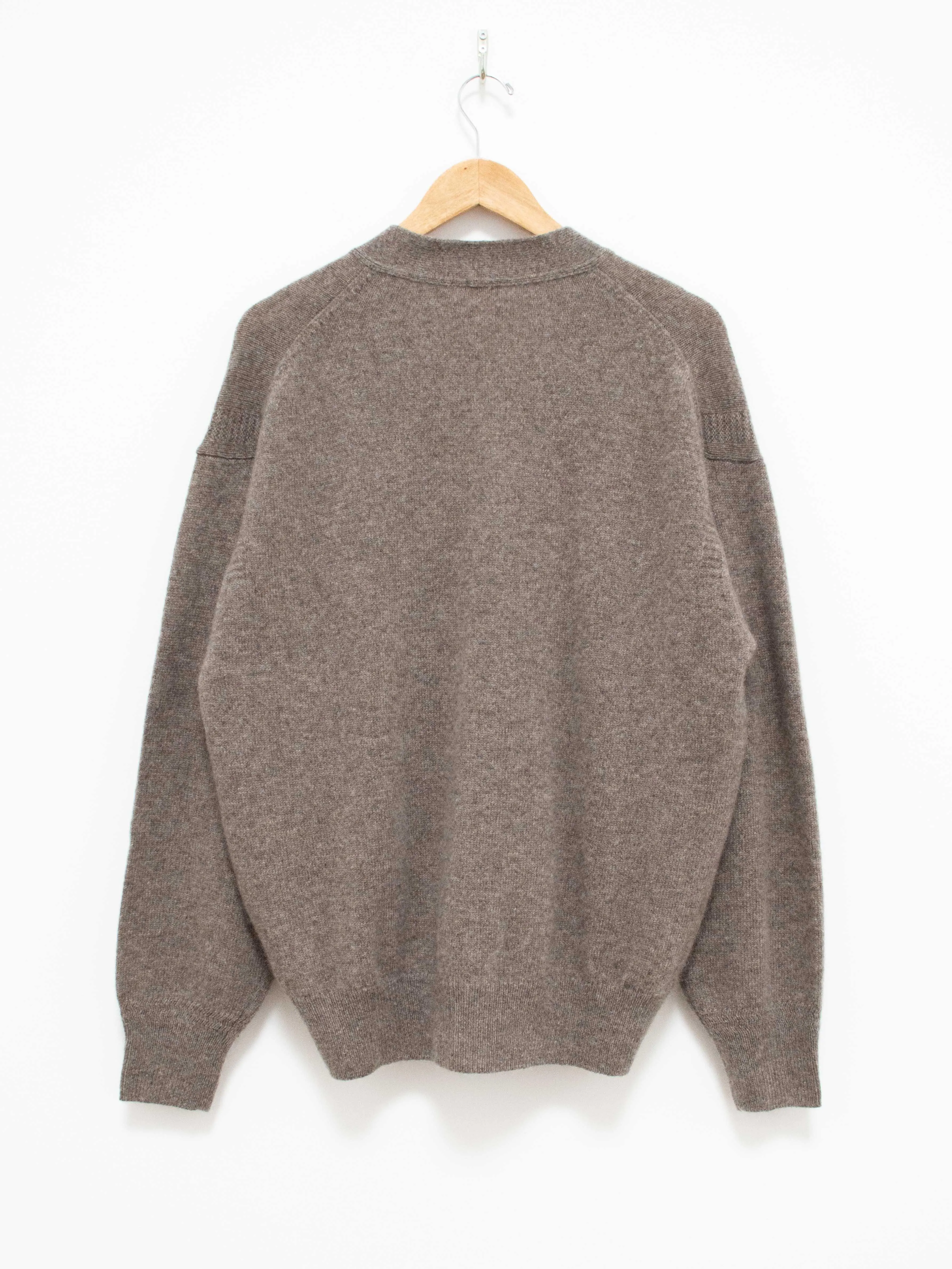 Wool Yak Guernsey Cardigan - Greige